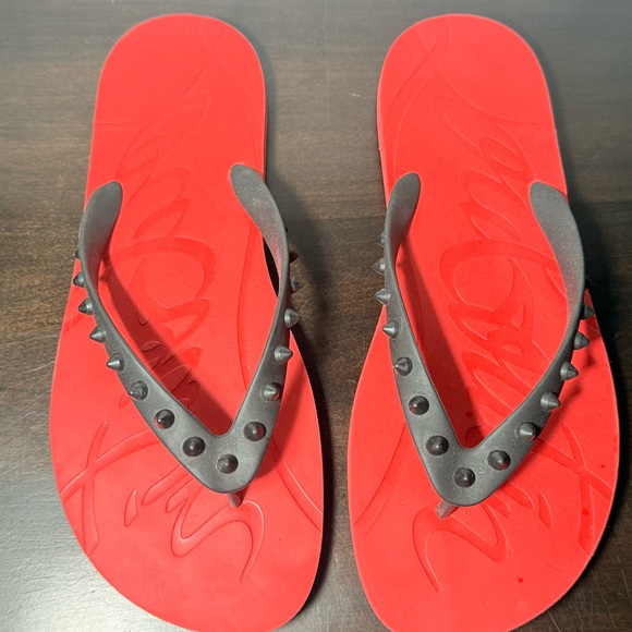 Christian Louboutin Wmns Loubi Flip 'Red Black' - Picture 3 of 6